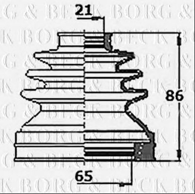 BORG & BECK bcb6145 -  Пыльник, приводной вал